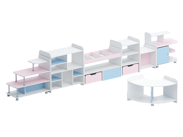 Набор стеллажей для игрушек и пособий Кроха – портал поставщиков НСППО - 9